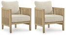 Spooners Cove Outdoor Lounge Chair with Cushion (Set of 2) - Atchison Furniture Company (Atchison, KS)