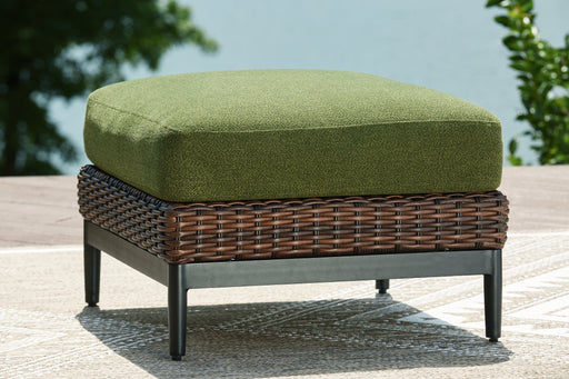 Horizon Hall Outdoor Ottoman with Cushion - Atchison Furniture Company (Atchison, KS)