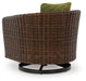 Horizon Hall Outdoor Swivel Lounge Chair with Cushion - Atchison Furniture Company (Atchison, KS)