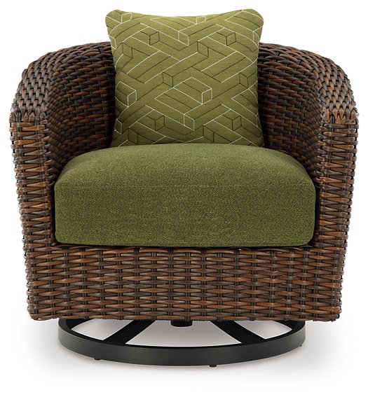 Horizon Hall Outdoor Swivel Lounge Chair with Cushion - Atchison Furniture Company (Atchison, KS)