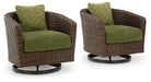 Horizon Hall Outdoor Swivel Lounge Chair with Cushion - Atchison Furniture Company (Atchison, KS)
