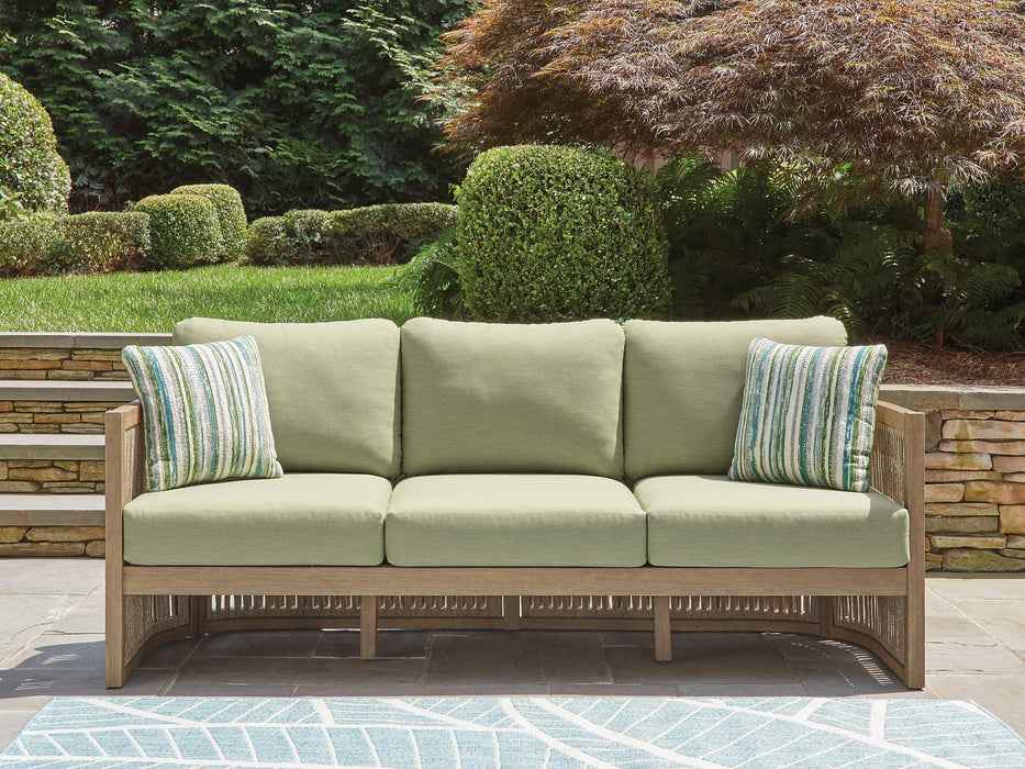 Serena Shores Outdoor Sofa with Cushion - Atchison Furniture Company (Atchison, KS)