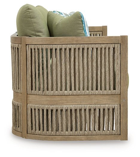Serena Shores Outdoor Sofa with Cushion - Atchison Furniture Company (Atchison, KS)