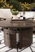 Paradise Trail Paradise Trail Fire Pit Table with 4 Nuvella Swivel Lounge Chairs - Atchison Furniture Company (Atchison, KS)