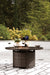 Paradise Trail Paradise Trail Fire Pit Table with 4 Nuvella Swivel Lounge Chairs - Atchison Furniture Company (Atchison, KS)