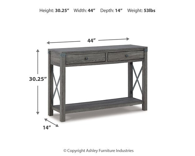 Freedan Sofa/Console Table - Atchison Furniture Company (Atchison, KS)