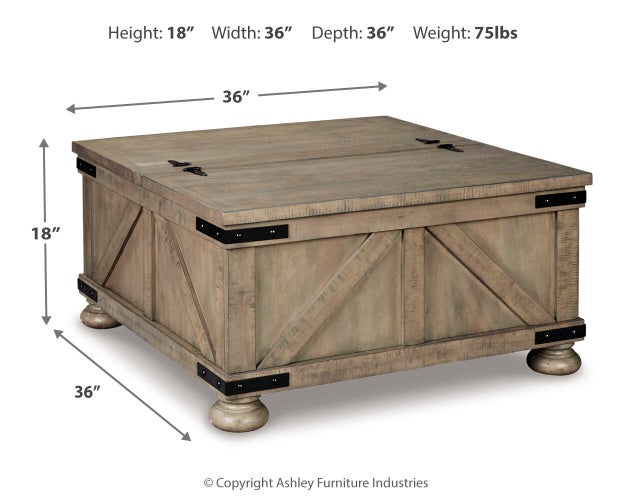 Aldwin Coffee Table With Storage - Atchison Furniture Company (Atchison, KS)