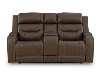 Knightington Power Reclining Loveseat with Audio Seating - Atchison Furniture Company (Atchison, KS)