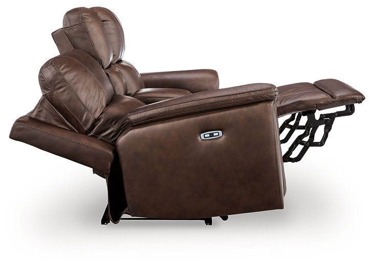 Bleckley Power Reclining Loveseat with Console - Atchison Furniture Company (Atchison, KS)