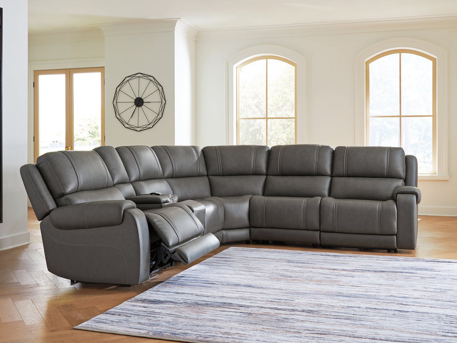 5Z - Pittson Power Reclining Sectional - Atchison Furniture Company (Atchison, KS)