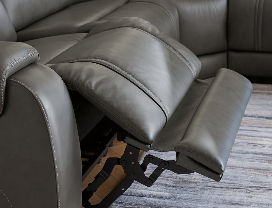 5Z - Pittson Power Reclining Sectional - Atchison Furniture Company (Atchison, KS)