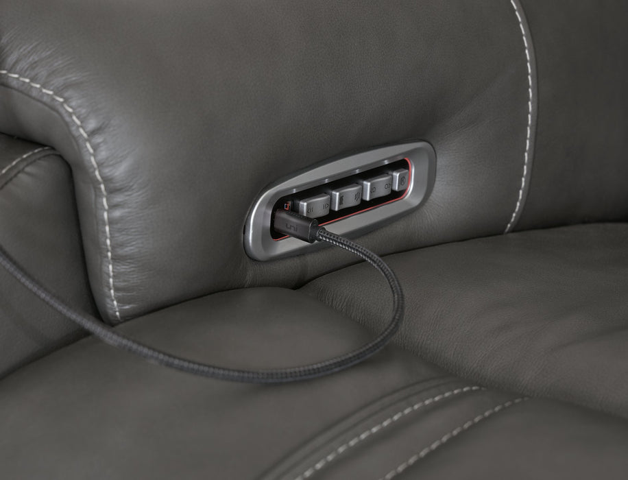 5Z - Pittson Power Reclining Sectional - Atchison Furniture Company (Atchison, KS)