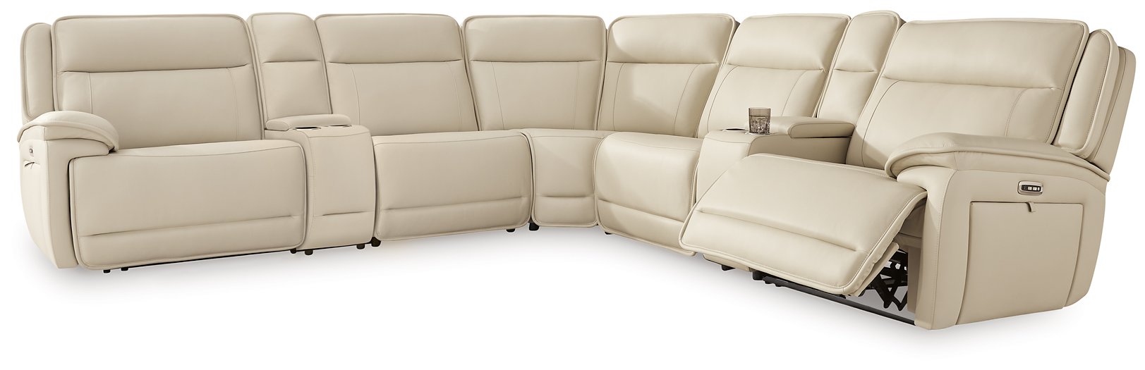 Double Deal Reclining Sectional with 2 Consoles - Atchison Furniture Company (Atchison, KS)