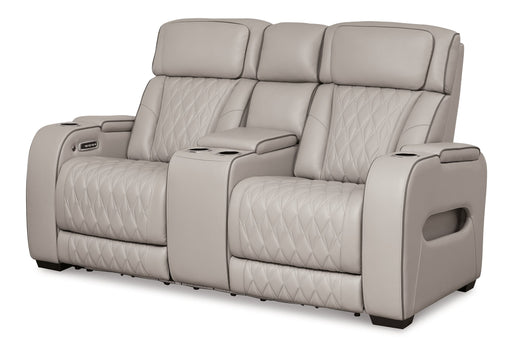 Boyington Power Reclining Loveseat with Console - Atchison Furniture Company (Atchison, KS)