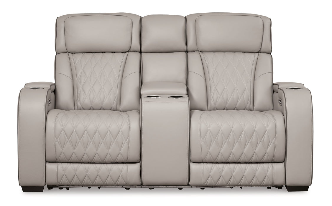 Boyington Power Reclining Loveseat with Console - Atchison Furniture Company (Atchison, KS)