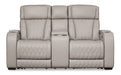 Boyington Power Reclining Loveseat with Console - Atchison Furniture Company (Atchison, KS)