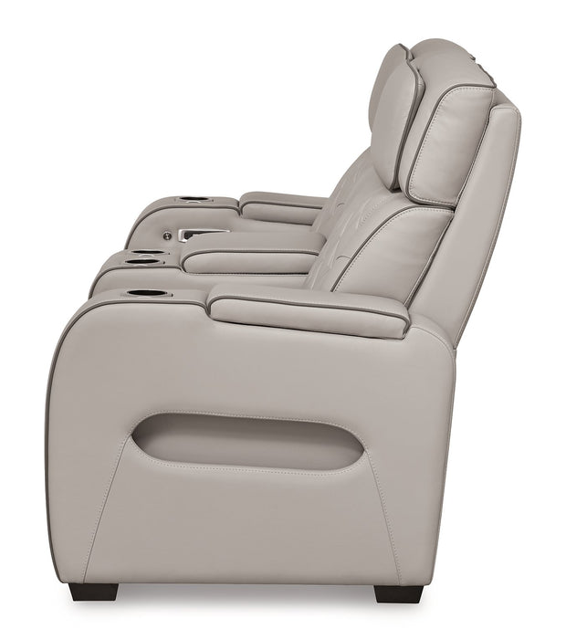 Boyington Power Reclining Loveseat with Console - Atchison Furniture Company (Atchison, KS)