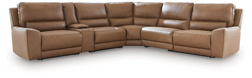 DeepWakes Reclining Sectional with Storage Console - Atchison Furniture Company (Atchison, KS)