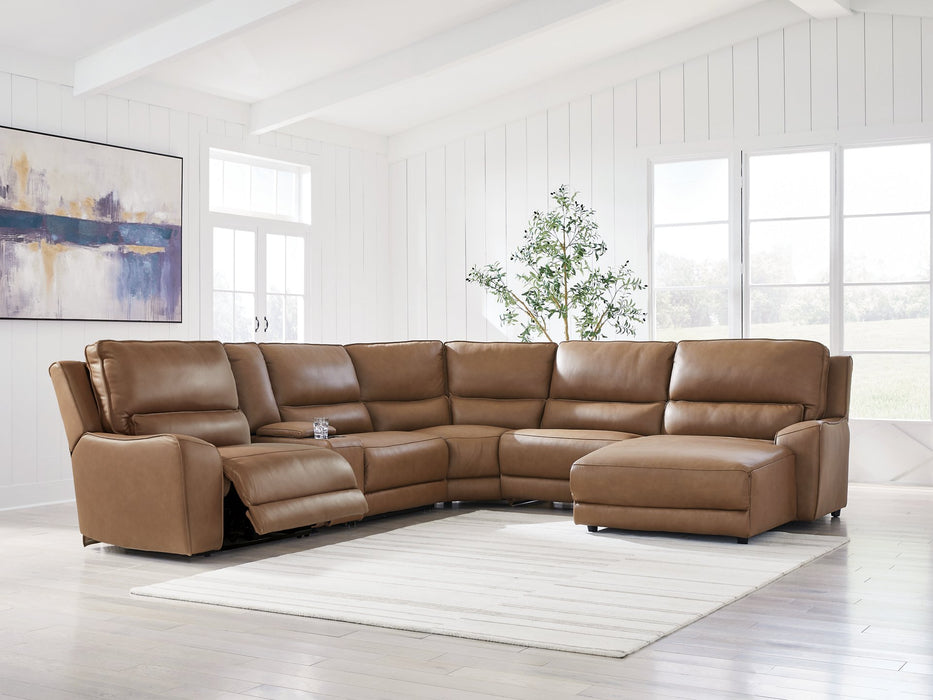 DeepWakes Power Reclining Sectional with Chaise - Atchison Furniture Company (Atchison, KS)