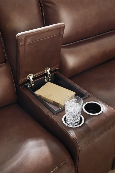 DeepWakes Reclining Sectional with Storage Console - Atchison Furniture Company (Atchison, KS)