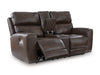 Crossplex Power Reclining Loveseat with Console - Atchison Furniture Company (Atchison, KS)