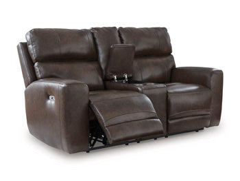 Crossplex Power Reclining Loveseat with Console - Atchison Furniture Company (Atchison, KS)