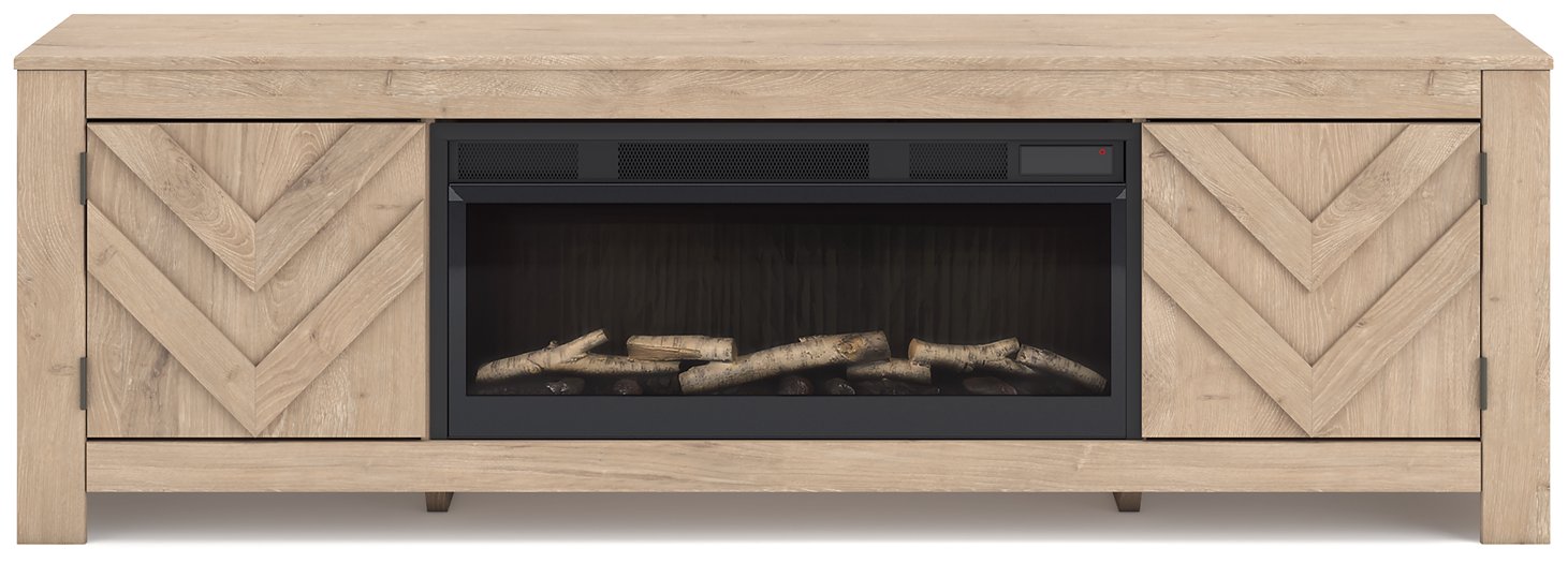 Cayboni 71" TV Stand with Electric Fireplace - Atchison Furniture Company (Atchison, KS)