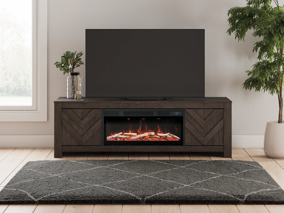 Cayboni 71" TV Stand with Electric Fireplace - Atchison Furniture Company (Atchison, KS)