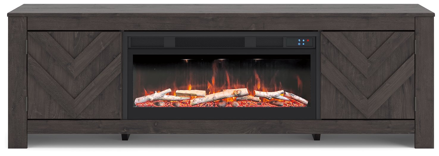 Cayboni 71" TV Stand with Electric Fireplace - Atchison Furniture Company (Atchison, KS)