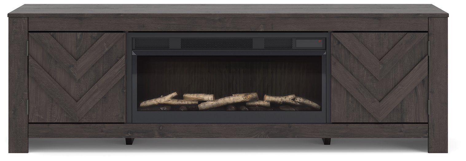 Cayboni 71" TV Stand with Electric Fireplace - Atchison Furniture Company (Atchison, KS)