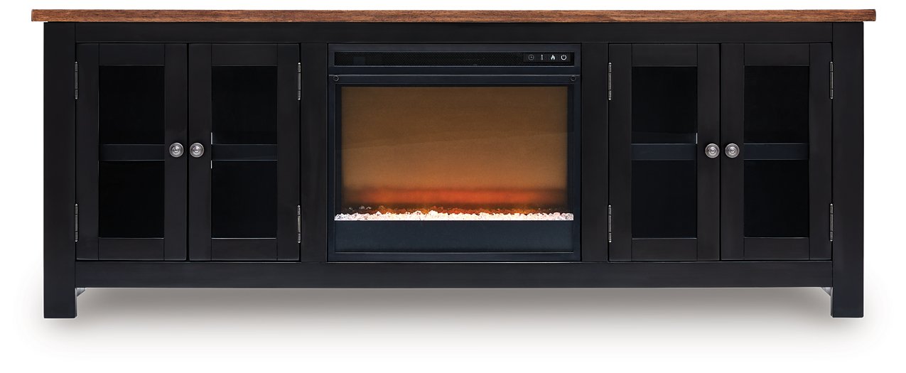 Wildenauer 76" TV Stand with Electric Fireplace - Atchison Furniture Company (Atchison, KS)