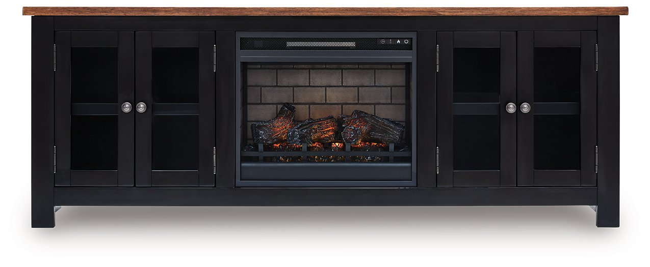 Wildenauer 76" TV Stand with Electric Fireplace - Atchison Furniture Company (Atchison, KS)