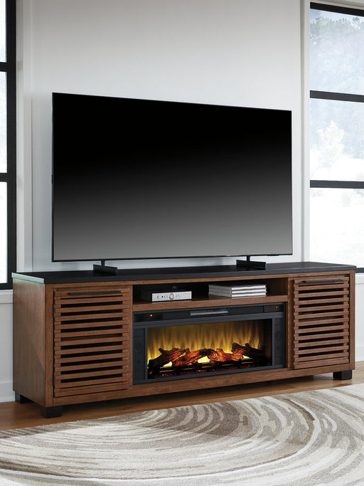 Kallari 84" TV Stand with Electric Fireplace - Atchison Furniture Company (Atchison, KS)